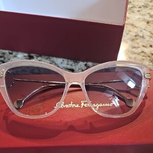 Salvatore Ferragamo Women's Clear Frame Sunglasses